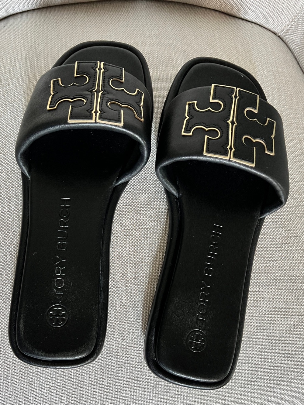 Tory Burch Nappa Leather Double T Sport Slide — Size 8 - Picture 6 of 9